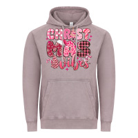 Vintage Zinc christmas vibes pink Vintage Hoodie - MaliasSmallBusiness