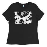 Black black and white cowhide backround Ladies Tee - NancyCooperArtShop