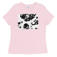 Bubblegum Pink black and white cowhide backround Ladies Tee - NancyCooperArtShop