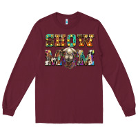 Burgundy show mom camel Long Sleeve Tee - BarkalooDesign