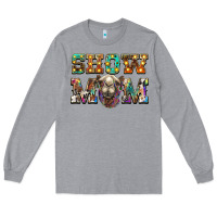Heather Grey show mom camel Long Sleeve Tee - BarkalooDesign