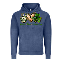 Vintage Denim peace love st.patrick's day Vintage Hoodie - Jasminsmagicworld