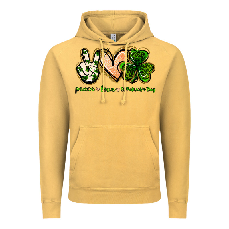 Peace Love St.patrick's Day Vintage Hoodie by Jasminsmagicworld | Teevron