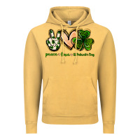Vintage Mustard peace love st.patrick's day Vintage Hoodie - Jasminsmagicworld
