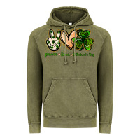 Vintage Olive peace love st.patrick's day Vintage Hoodie - Jasminsmagicworld