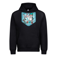Black Christmas Pocket Urban Hoodie - CowhideDigitalArt