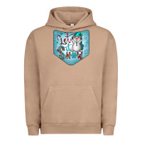 Pigment Burro Christmas Pocket Urban Hoodie - CowhideDigitalArt