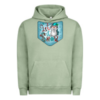 Pigment Oil Green Christmas Pocket Urban Hoodie - CowhideDigitalArt