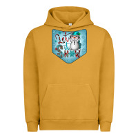Pigment Peanut Butter Christmas Pocket Urban Hoodie - CowhideDigitalArt