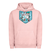 Pigment Salmon Christmas Pocket Urban Hoodie - CowhideDigitalArt