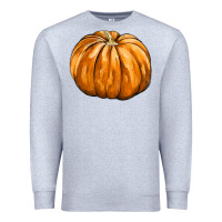 Heather Grey Pumpkin Premium Sweatshirt - FaDigitalArtStudio