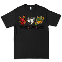 Black peace love west Premium Tee - BarkalooDesign