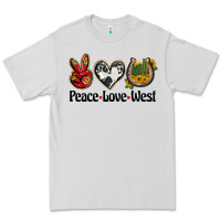 Dove Grey peace love west Premium Tee - BarkalooDesign