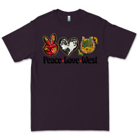 Plum peace love west Premium Tee - BarkalooDesign