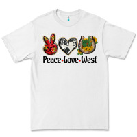 White peace love west Premium Tee - BarkalooDesign