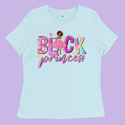 Black Princess Black Girl Ladies Tee Designed By Nancycooperartshop