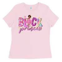 Bubblegum Pink black princess black girl Ladies Tee - NancyCooperArtShop
