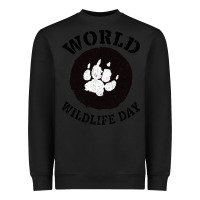 Black World Wildlife Day Heavyweight Sweatshirt - Bettercallsaul