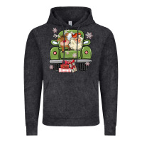 Vintage Black christmas santa and reindeer truck Vintage Hoodie - MaliasSmallBusiness