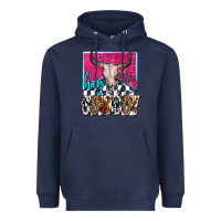 Navy western hey cowboy Heavyweight Hoodie - OliviaCreatesArt