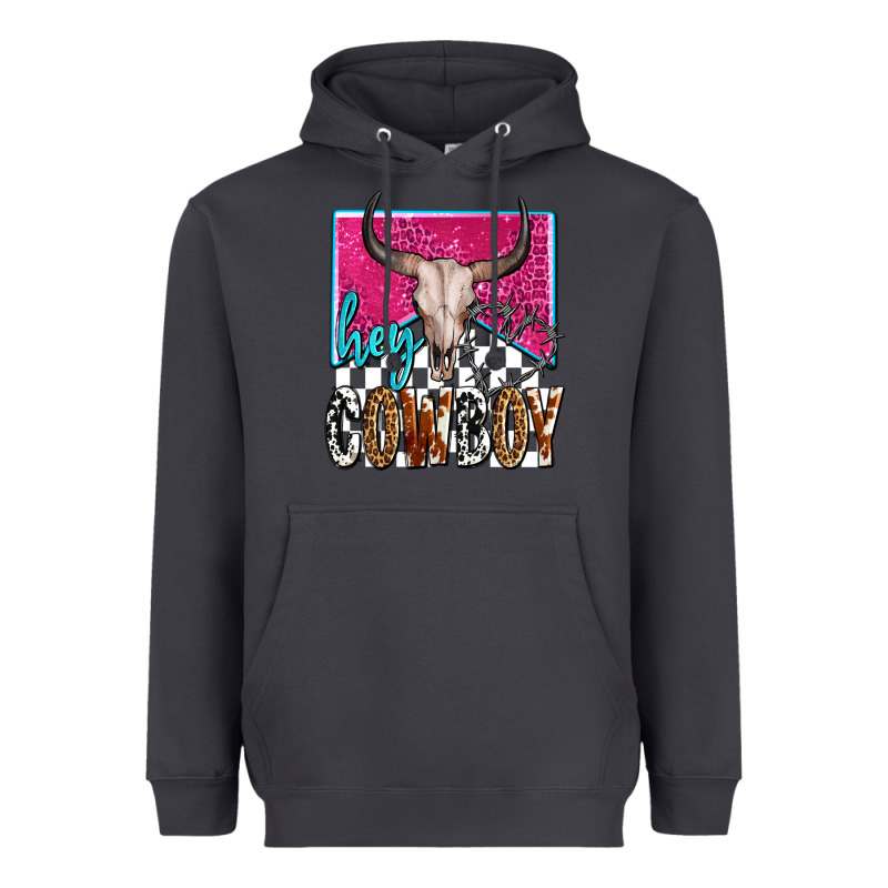 Western Hey Cowboy Heavyweight Hoodie by OliviaCreatesArt | Teevron