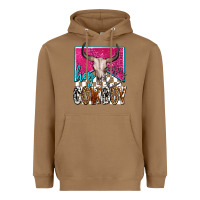 Toasted Coconut western hey cowboy Heavyweight Hoodie - OliviaCreatesArt