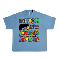 Pebble Blue autism the journey that turns mama bears Urban Heavy Tee - JahusDesignShop