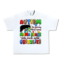White autism the journey that turns mama bears Urban Heavy Tee - JahusDesignShop