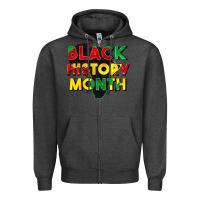 Charcoal Heather black history month Zipper Hoodie - CowGirlArtShop