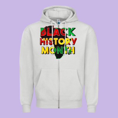 Black History Month Zipper Hoodie Designed By Cowgirlartshop
