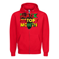 Red black history month Zipper Hoodie - CowGirlArtShop