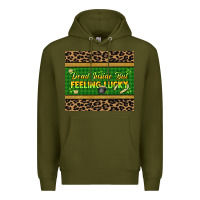 Army Green Dead inside but feeling lucky 20oz skinny tumbler Premium Hoodie - HowdyJamesFarm