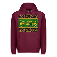 Burgundy Dead inside but feeling lucky 20oz skinny tumbler Premium Hoodie - HowdyJamesFarm