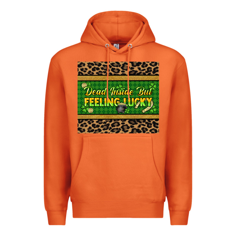 Dead Inside But Feeling Lucky 20oz Skinny Tumbler Premium Hoodie by HowdyJamesFarm | Teevron