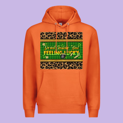 Dead Inside But Feeling Lucky 20oz Skinny Tumbler Premium Hoodie Designed By Howdyjamesfarm