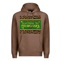 Chestnut Dead inside but feeling lucky 20oz skinny tumbler Premium Hoodie - HowdyJamesFarm
