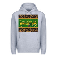 Heather Grey Dead inside but feeling lucky 20oz skinny tumbler Premium Hoodie - HowdyJamesFarm