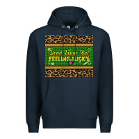 Navy Dead inside but feeling lucky 20oz skinny tumbler Premium Hoodie - HowdyJamesFarm