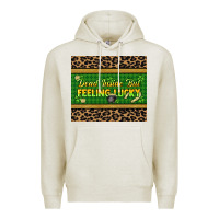 Oatmeal Heather Dead inside but feeling lucky 20oz skinny tumbler Premium Hoodie - HowdyJamesFarm