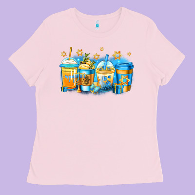 Hanukkah Coffee Ladies Tee Designed By Jasminsmagicworld