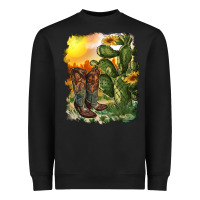 Black western boots with cactus and desert Heavyweight Sweatshirt - RanaPortraitStore