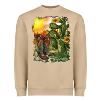 Mushroom western boots with cactus and desert Heavyweight Sweatshirt - RanaPortraitStore