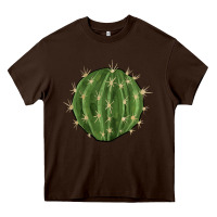 Chocolate Brown cactus Heavy Core Tee - BarkalooDesign