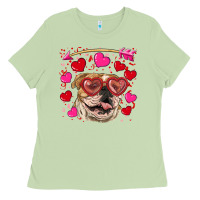 Matcha valentine's day  brown english bulldog Ladies Tee - RanaPortraitStore
