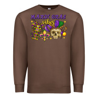 Chestnut Mardi Gras vibes skull Premium Sweatshirt - FaDigitalArtStudio
