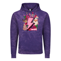 Cloud Purple pink christmas lightning bolt Vintage Hoodie - MaliasSmallBusiness
