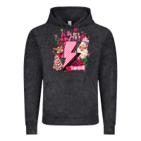 Vintage Black pink christmas lightning bolt Vintage Hoodie - MaliasSmallBusiness