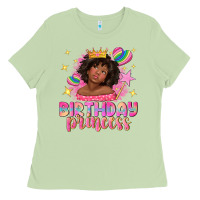 Matcha birthday princess with afro girl Ladies Tee - NancyCooperArtShop