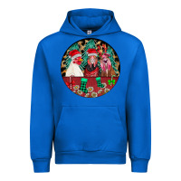 Cobalt Chickens Urban Hoodie - CowhideDigitalArt