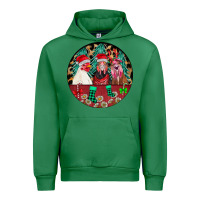 Emerald Chickens Urban Hoodie - CowhideDigitalArt